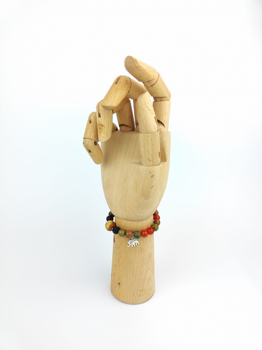 Bransoletka Mala 21 kamieni CHAKRA STONES  Unakit, Karneol, Lawa Wulkaniczna 1.jpg