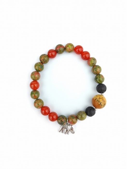 Bransoletka Mala 21 kamieni CHAKRA STONES  Unakit, Karneol, Lawa Wulkaniczna.jpg