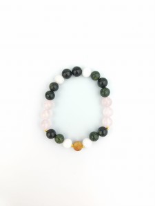 Bransoletka Mala 21 kamieni CHAKRA STONES  Serpentyn, Kwarc Różowy, Jadeit Biały.jpg