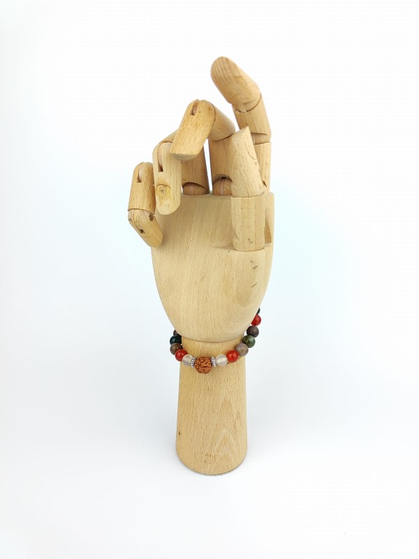 Bransoletka Mala 21 kamieni CHAKRA STONES  Agat Indyjski, Karneol, Agat Szary 1.jpg