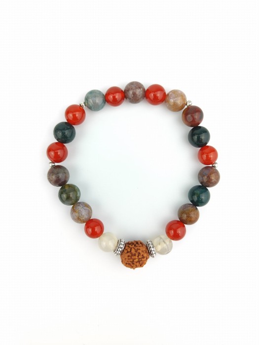 Bransoletka Mala 21 kamieni CHAKRA STONES  Agat Indyjski, Karneol, Agat Szary.jpg