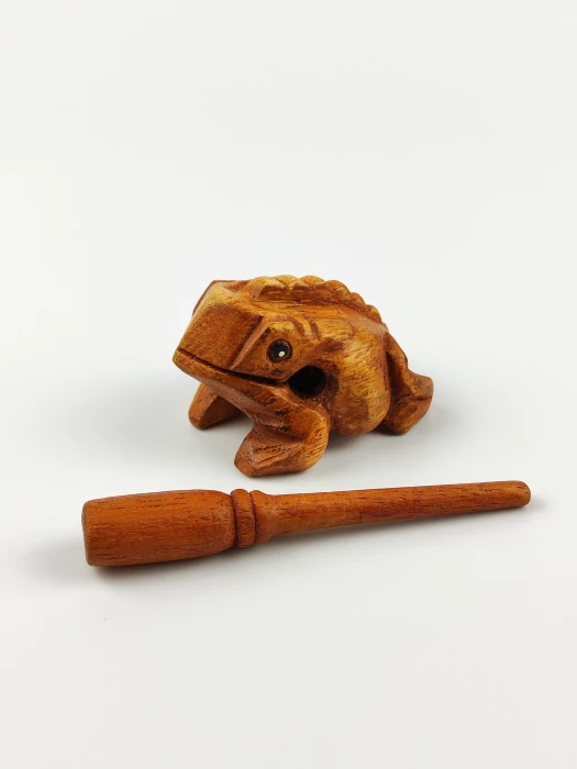 Żaba drewniana grzechotka Guiro 6cm 1.webp