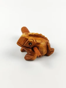 Żaba drewniana grzechotka Guiro 6cm.webp