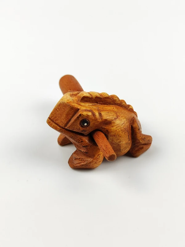 Żaba drewniana grzechotka Guiro 6cm.webp