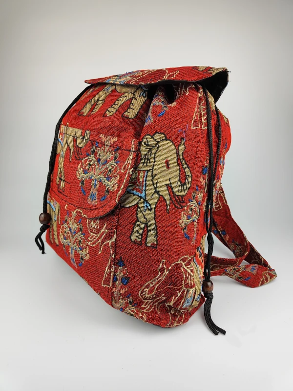 Plecak boho ELEPHANT duży czerwony1.webp