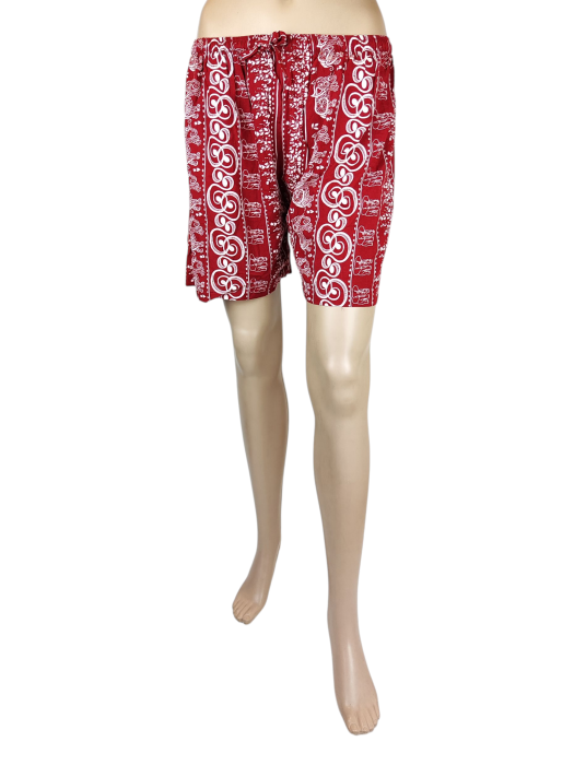 Szorty ELEPHANT wzór Słonie ciemno czerwone L.png