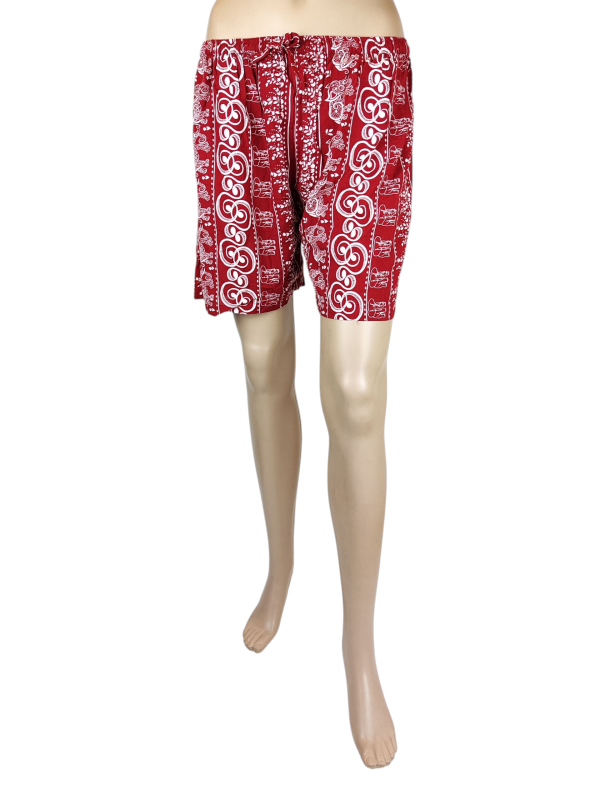 Szorty ELEPHANT wzór Słonie ciemno czerwone L.png