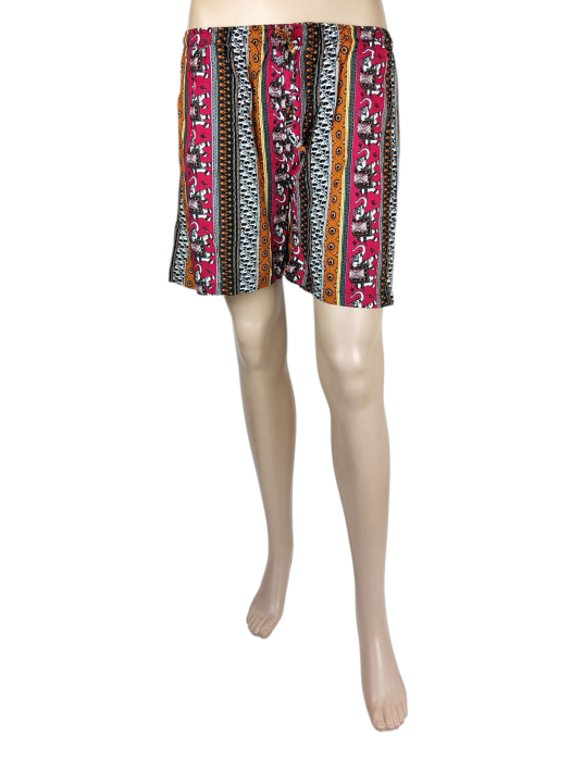 Szorty ELEPHANT wzór Słonie rózowo czarne XL.png