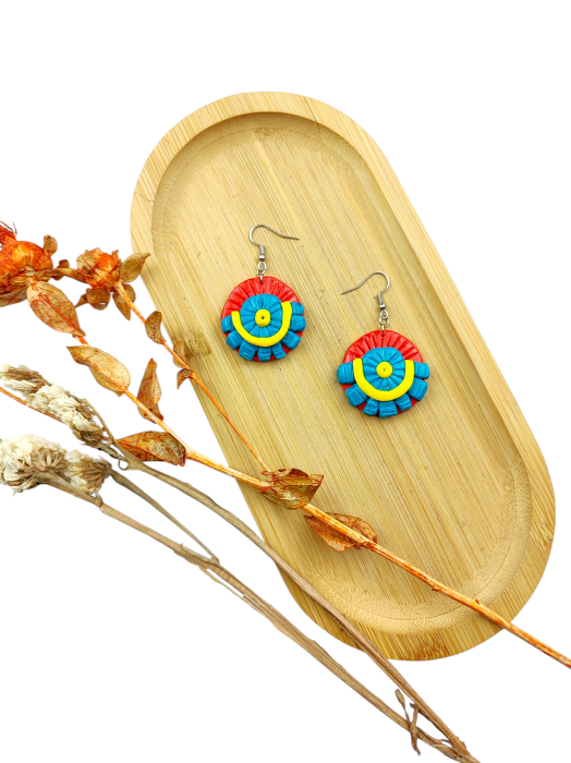 Kolczyki FOLK handmade by Hash z gliny polimerowej