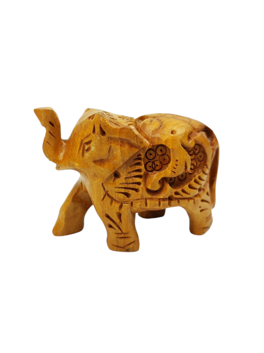 Figurka Słoń drewniana  rzeźbienia zwierząt na grzbiecie  rozmiar S (2).png