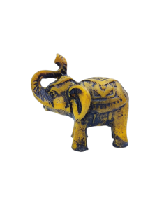 Figurka Słoń z naturalnej żywicy ok. 5cm  KANDY ELEPHANT zółty.png