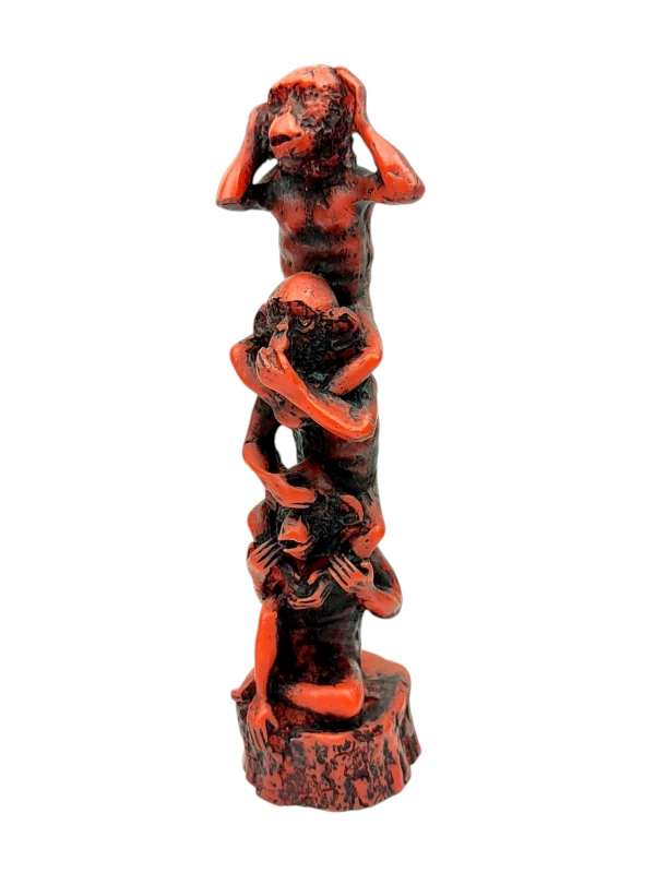 Figurka Trzech Mądrych Małp z żywicy 3 WISE MONKEYS TOWER 16,5 cm