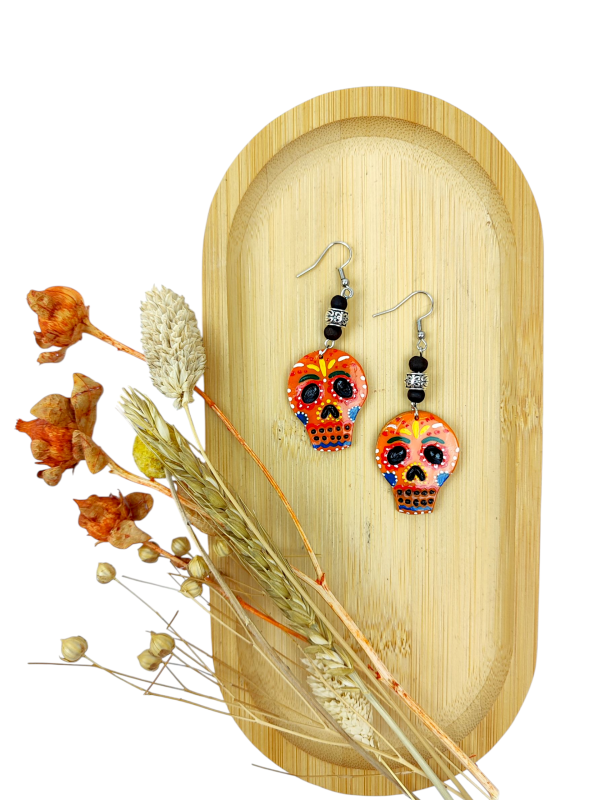 Kolczyki ORANGE SKULLS handmade by Hash.png
