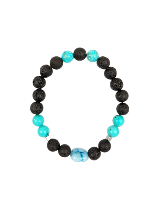 Bransoletka Czakralna CHAKRA STONES  Lawa wulkaniczna, Turkus, Jadeit niebieski.png