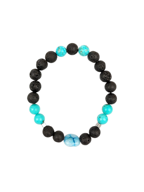 Bransoletka Czakralna CHAKRA STONES  Lawa wulkaniczna, Turkus, Jadeit niebieski.png