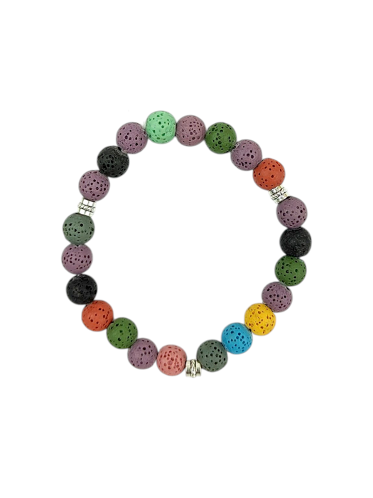 Bransoletka Czakralna CHAKRA STONES  Lawa wulkaniczna kolorowa.png