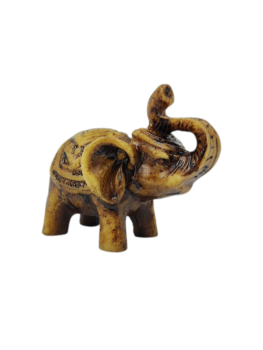 Ręcznie rzeźbiona figurka słonia KANDY ELEPHANT z żywicy 5 cm