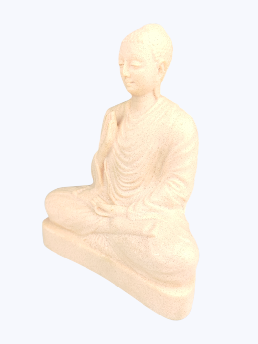 Ręcznie rzeźbiony Budda z naturalnego białego granitu