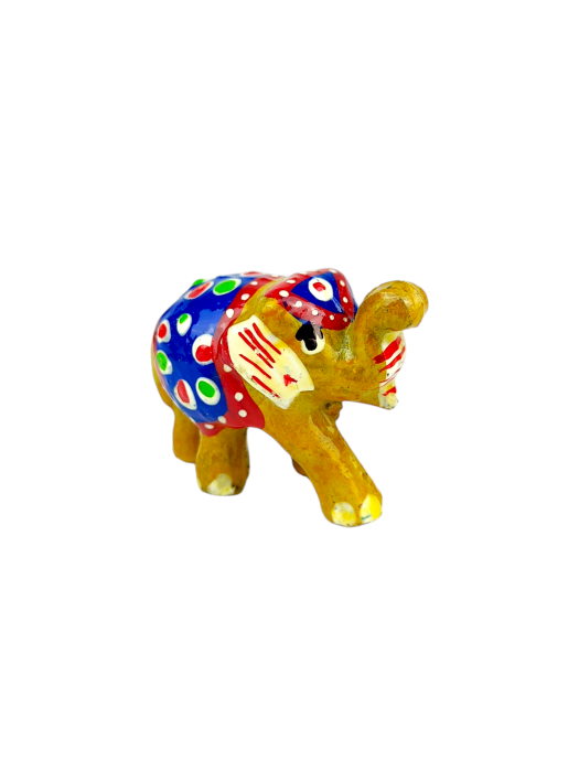 Złota ręcznie malowana figurka słonia INDI ELEPHANT XS 4 cm