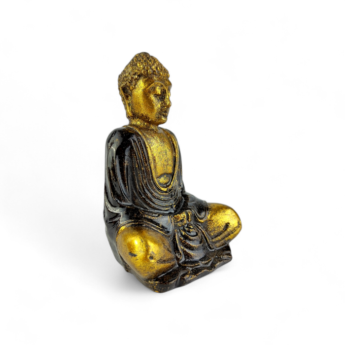 Medytujący Budda 8 cm – czarna figurka dekoracyjna