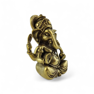Mosiężny Ganesh M wzór 1 – orientalna figurka boho i etno