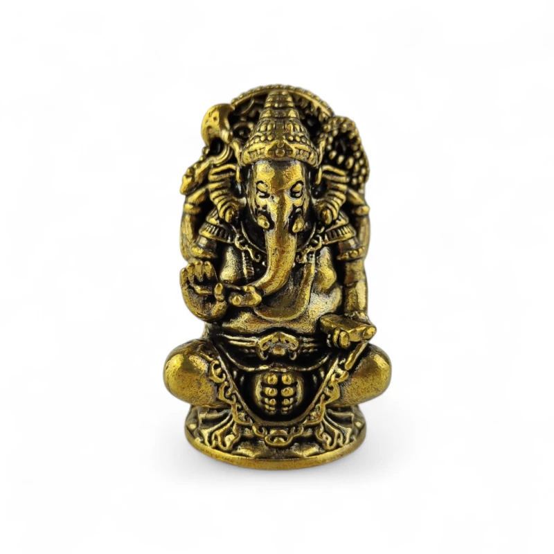 Figurka Ganesh z mosiądzu M – PREMIUM GANESHA wzór 2