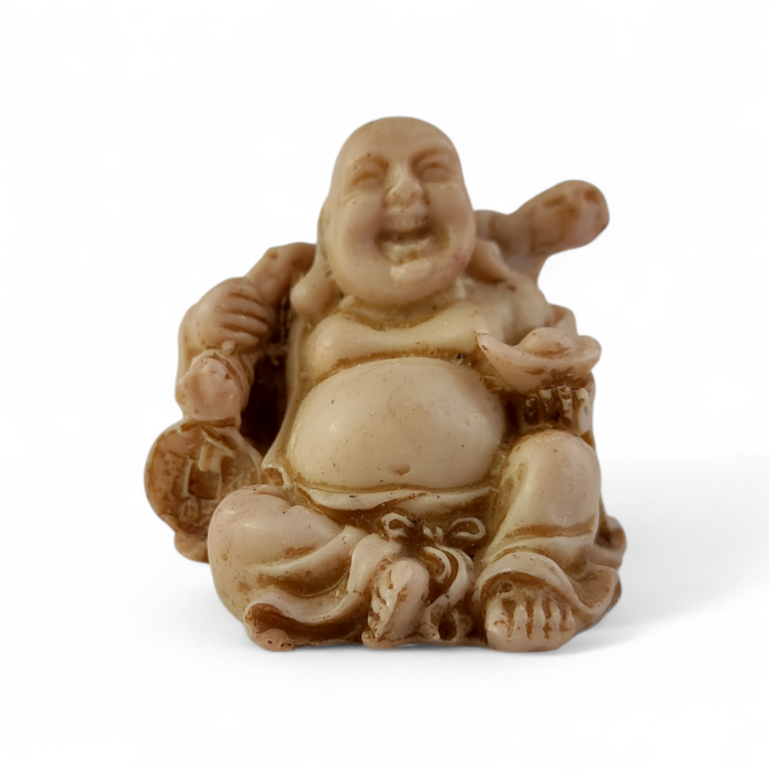 Figurka Laughing Buddha z żywicy 6 cm – wzór 2