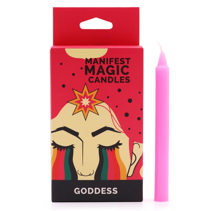 Różowe świece intencyjne Goddess – zestaw 12 sztuk