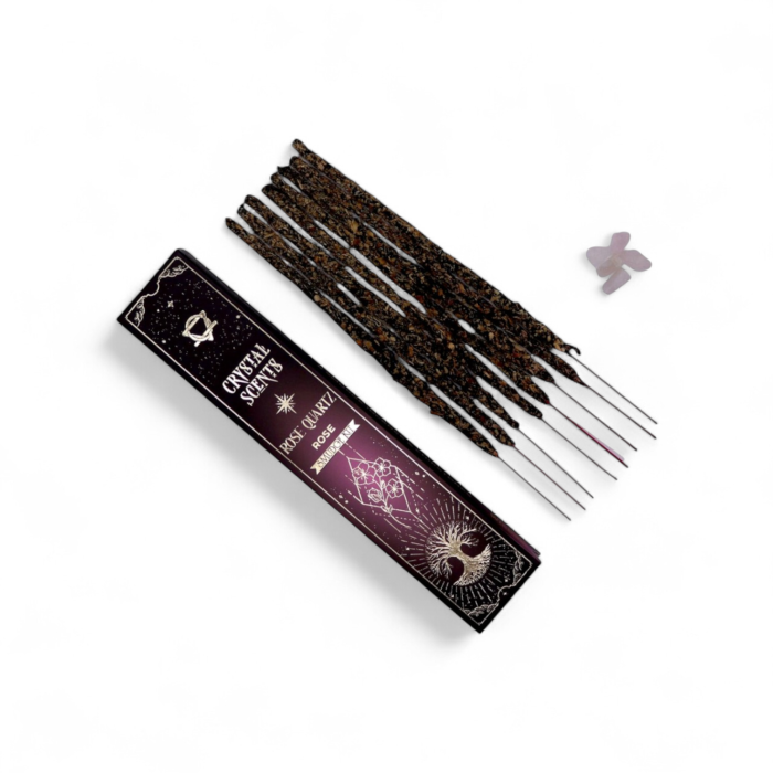 Kadzidła CRYSTAL SCENTS Róża i Kwarc Różowy
