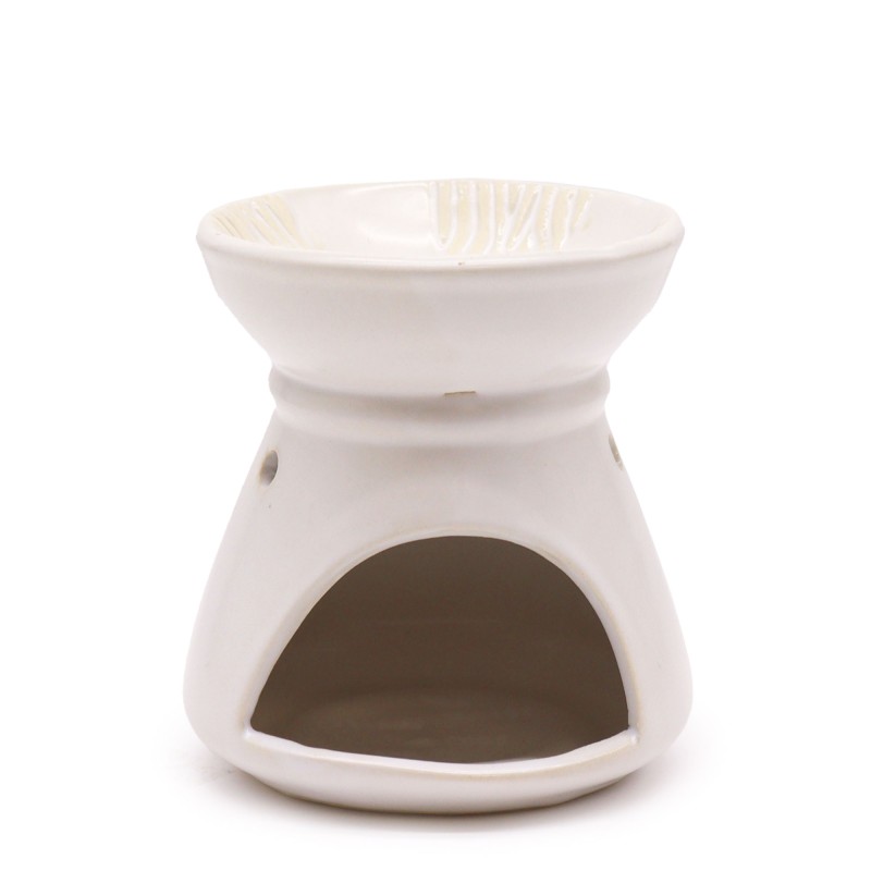Kremowy ceramiczny kominek zapachowy Żywioły