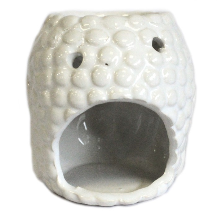 Ceramiczny kominek zapachowy Budda w białym kolorze