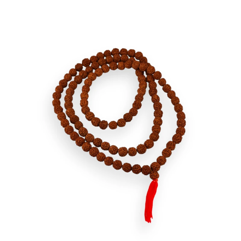 Mala Rudraksha 108 z naturalnych nasion