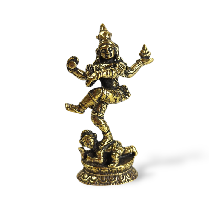 Mosiężna figurka Shiva Nataraja 6,5 cm – Król Tańca