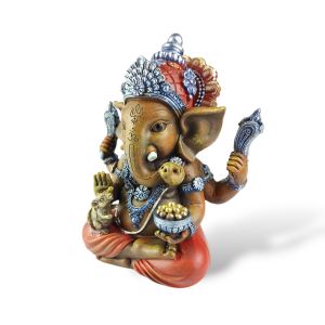 Żywiczna figurka Ganesha 17 cm w stylu boho i etno