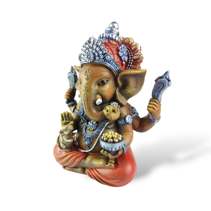 Żywiczna figurka Ganesha 17 cm w stylu boho i etno