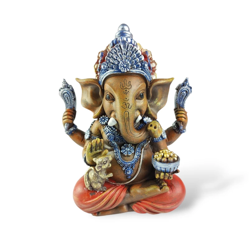 Figurka Ganesh z żywicy 17 cm – dekoracja hinduistyczna