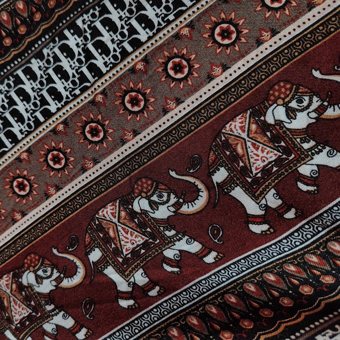 Wielokolorowe szorty boho z wiskozy