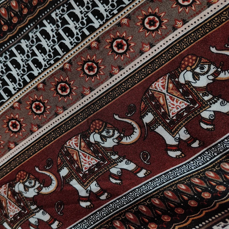 Wielokolorowe szorty boho z wiskozy