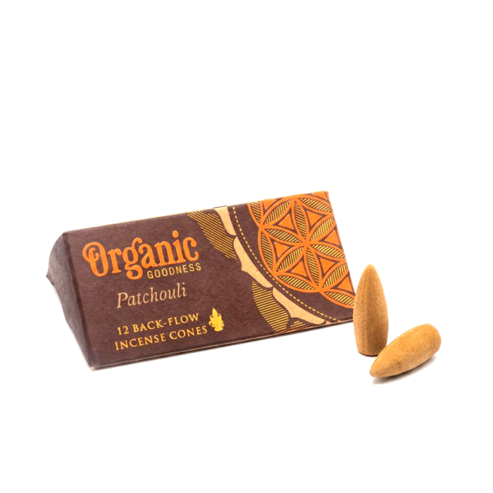 Kadzidła stożkowe Backflow Organic Goodness Patchouli Paczula