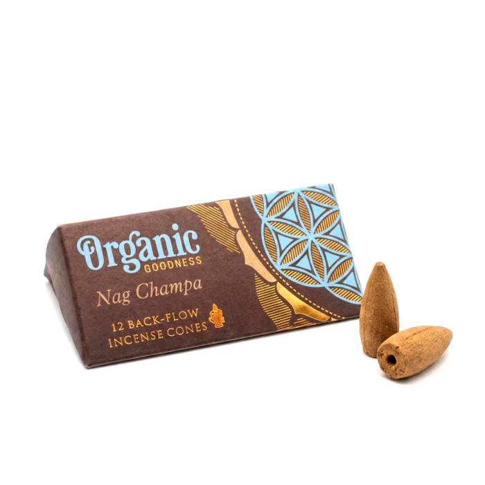 Kadzidła stożkowe Backflow Organic Goodness Nag Champa
