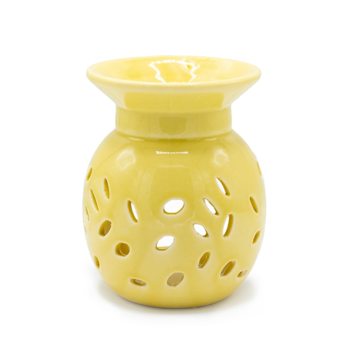 Kominek zapachowy kwiatowy żółty ceramiczny