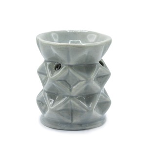 Geometryczny kominek zapachowy szary ceramiczny