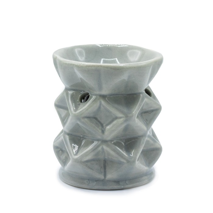 Geometryczny kominek zapachowy szary ceramiczny