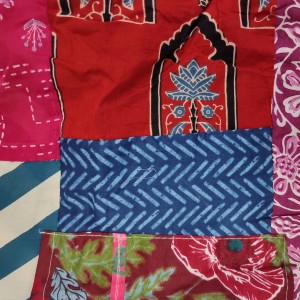 Wielokolorowe spodnie patchworkowe w stylu boho