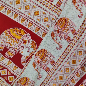 Szerokie bordowe spodnie unisex w stylu boho