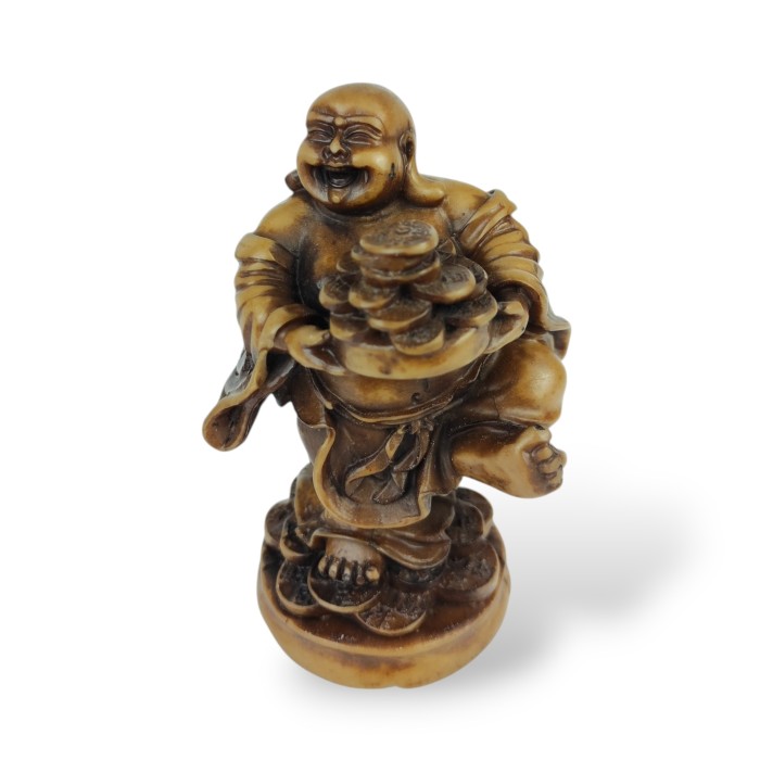 Większa figurka Śmiejącego Buddy z żywicy