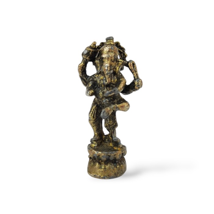 Mini figurka Ganesha z mosiądzu XS – TINY HINDU GODS wzór 4