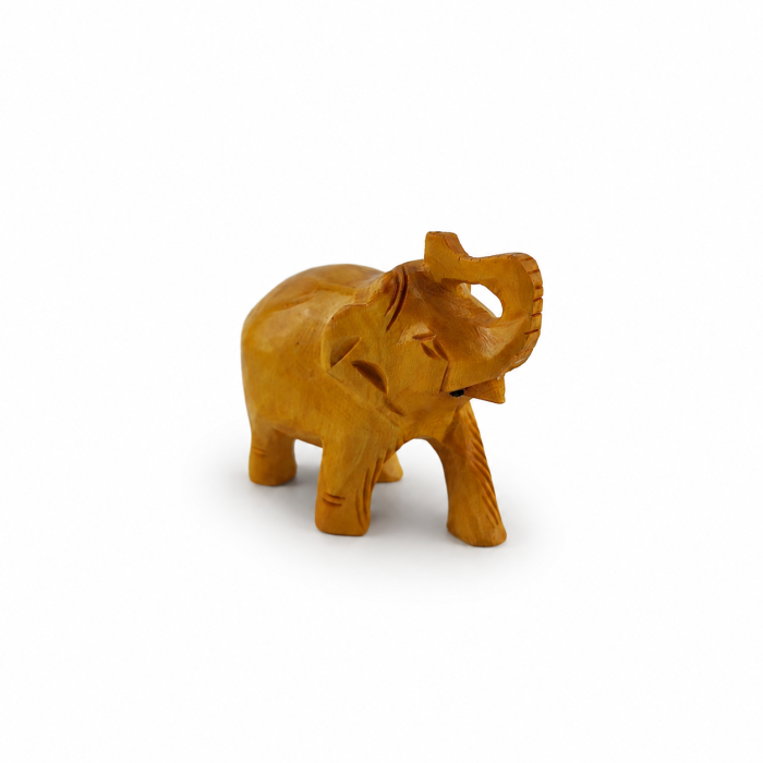 Klasyczna drewniana figurka słonia PLAIN ELEPHANT S 7 cm