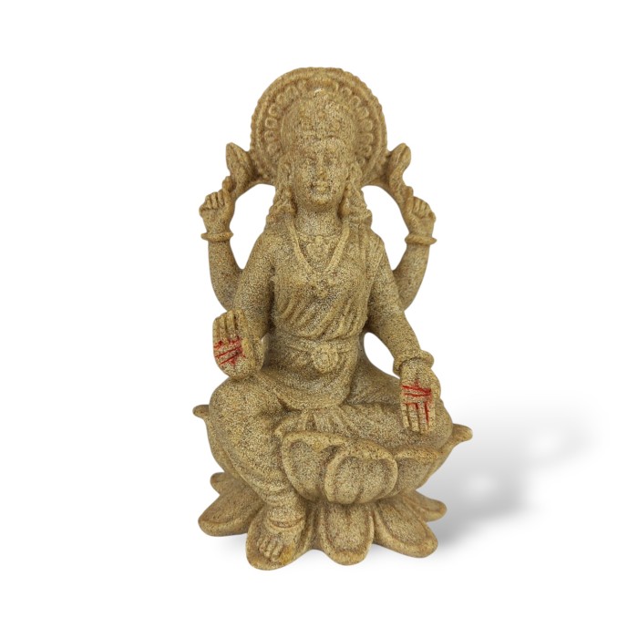 Figurka bogini Lakshmi z żywicy i granitu 15 cm
