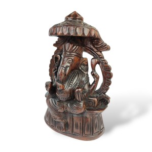 figurka Ganesha z drewna mahoniowego 26 cm